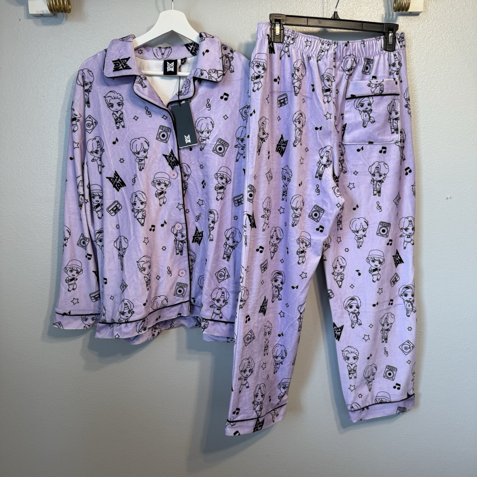 BTS TinyTAN Women’s Pajama Set One Size Fits All Official Weverse Bangtan ARMY