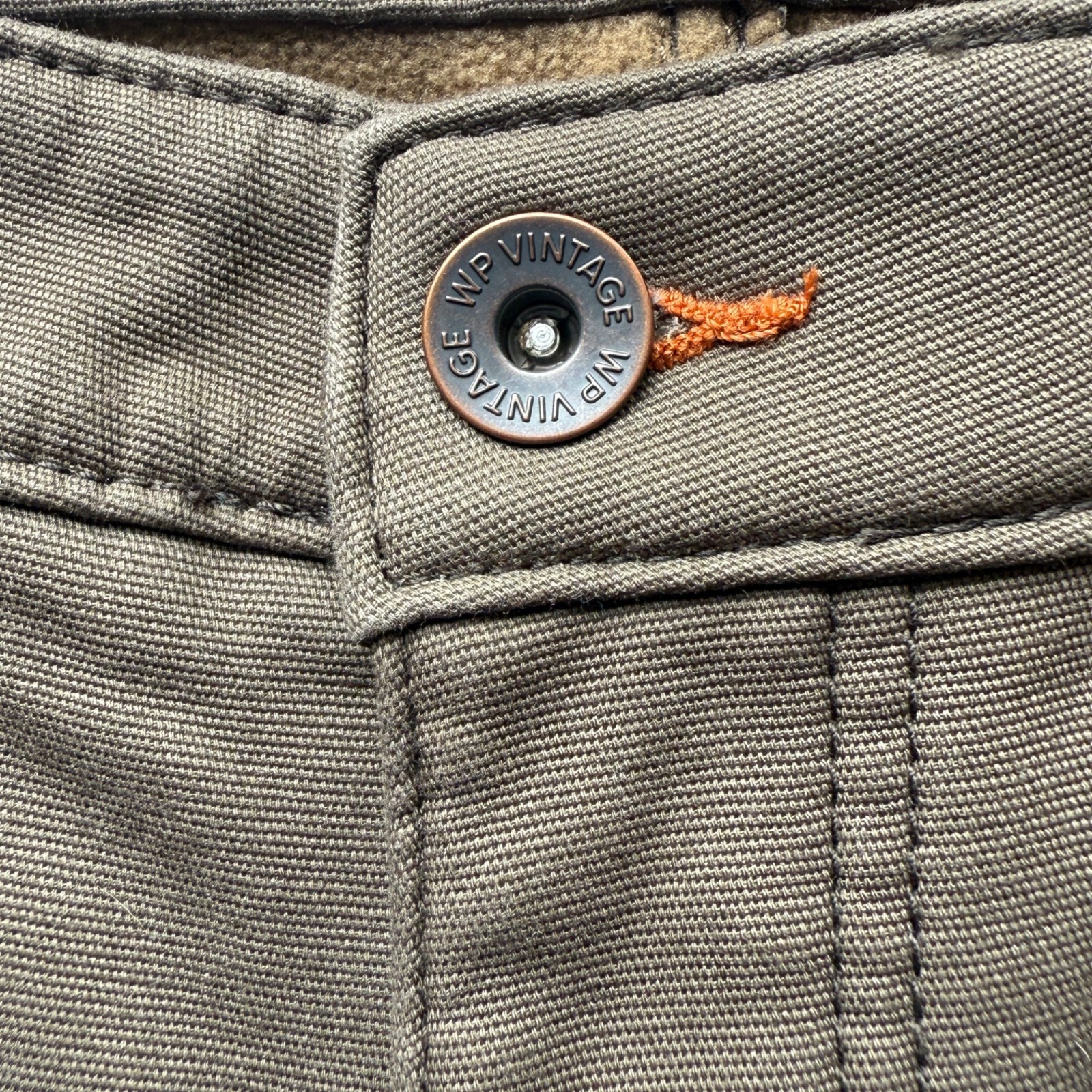 Weatherproof Vintage Mens Regular Fit Stretch Canvas Fleece-Lined Pants 38×29