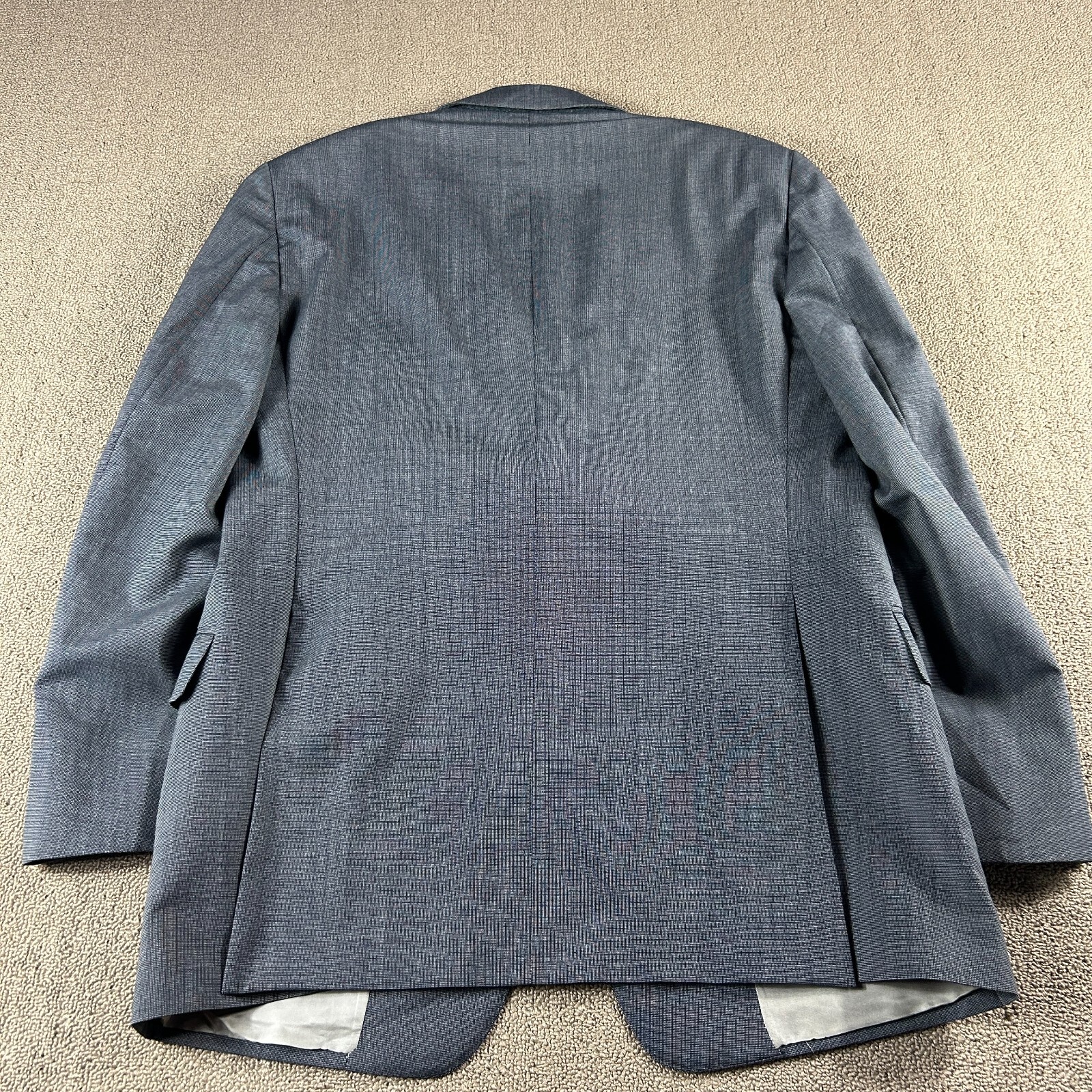 Paul Stuart Men’s Hacking Jacket Sport Coat Blazer Gray Nailhead Size 41R *Read*