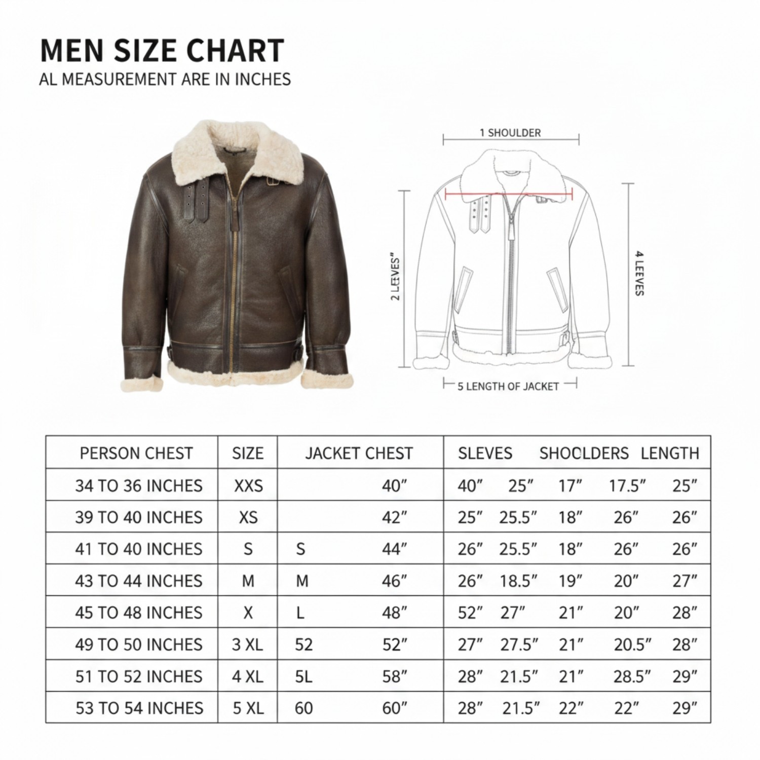 Men’s B3 Aviator Bomber Jacket Brown Genuine Leather Shearling Sheepskin Coat