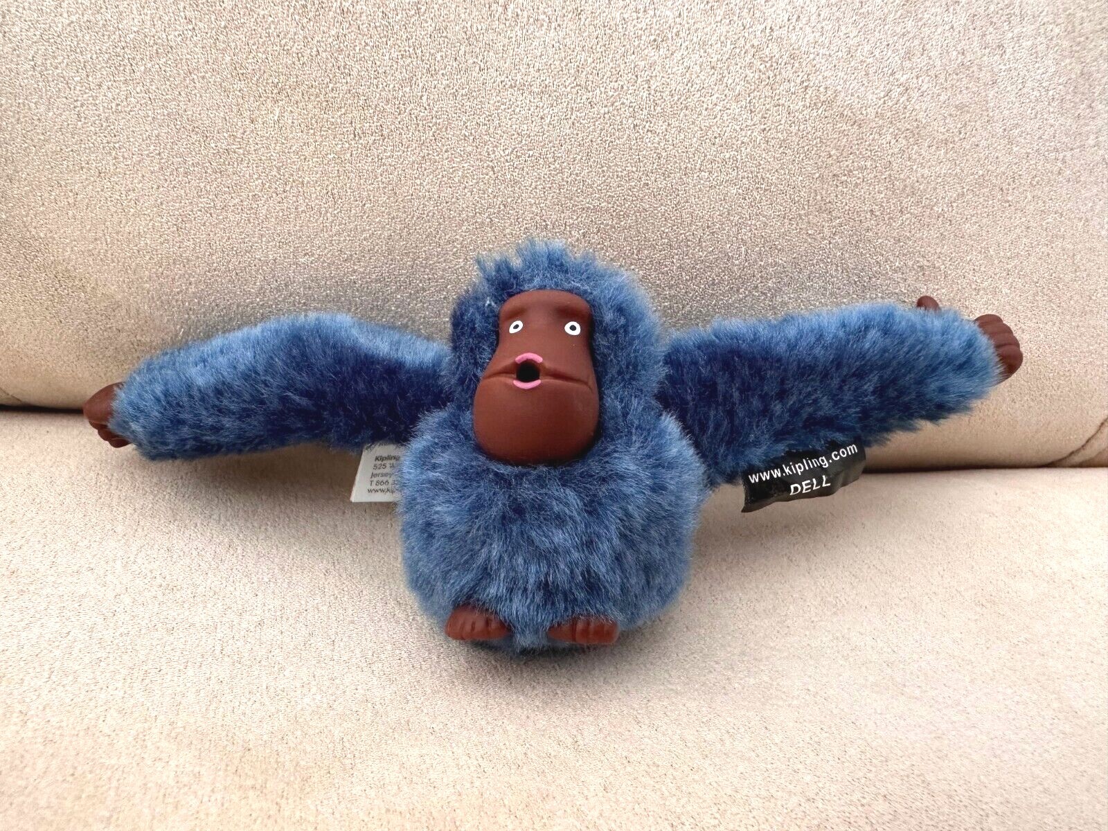 NWT KIPLING MONKEY KEYCHAIN KEY RING CHARM BLACK RED GRAY BLUE GREEN SUCK THUMB
