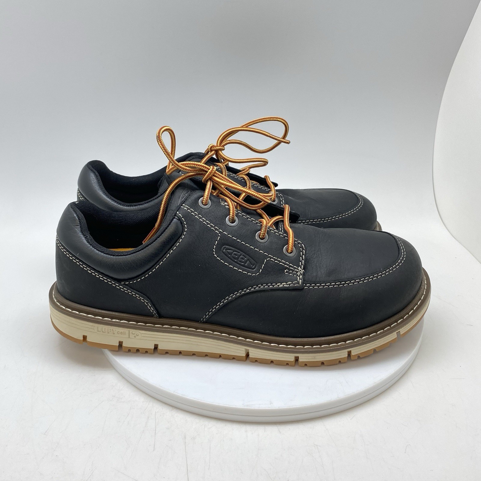 KEEN Utility San Jose Oxford Mens 10.5 D Black Leather Alloy Toe Workwear Shoes