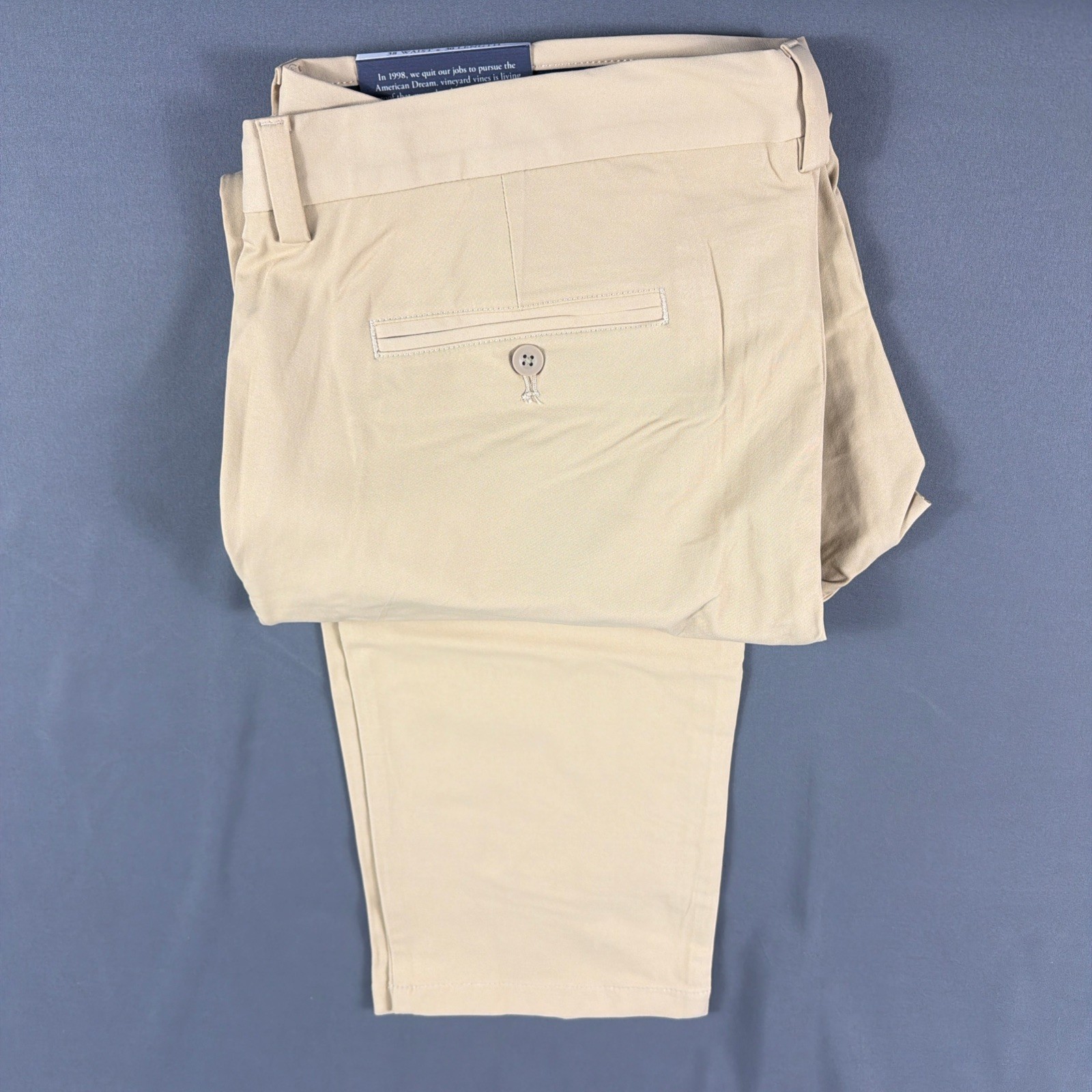 Vineyard Vines Golf Pants Performance Breaker 38 x 30 Sand Nylon Spandex NWT