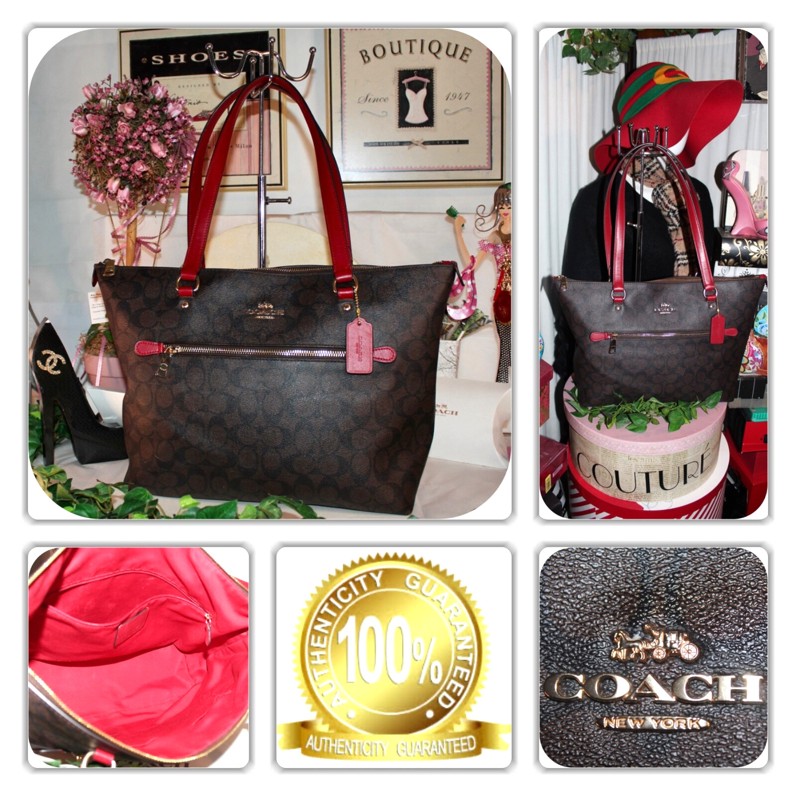COUTURE COACH LARGE CC MONOGRAM TOTE BAG!