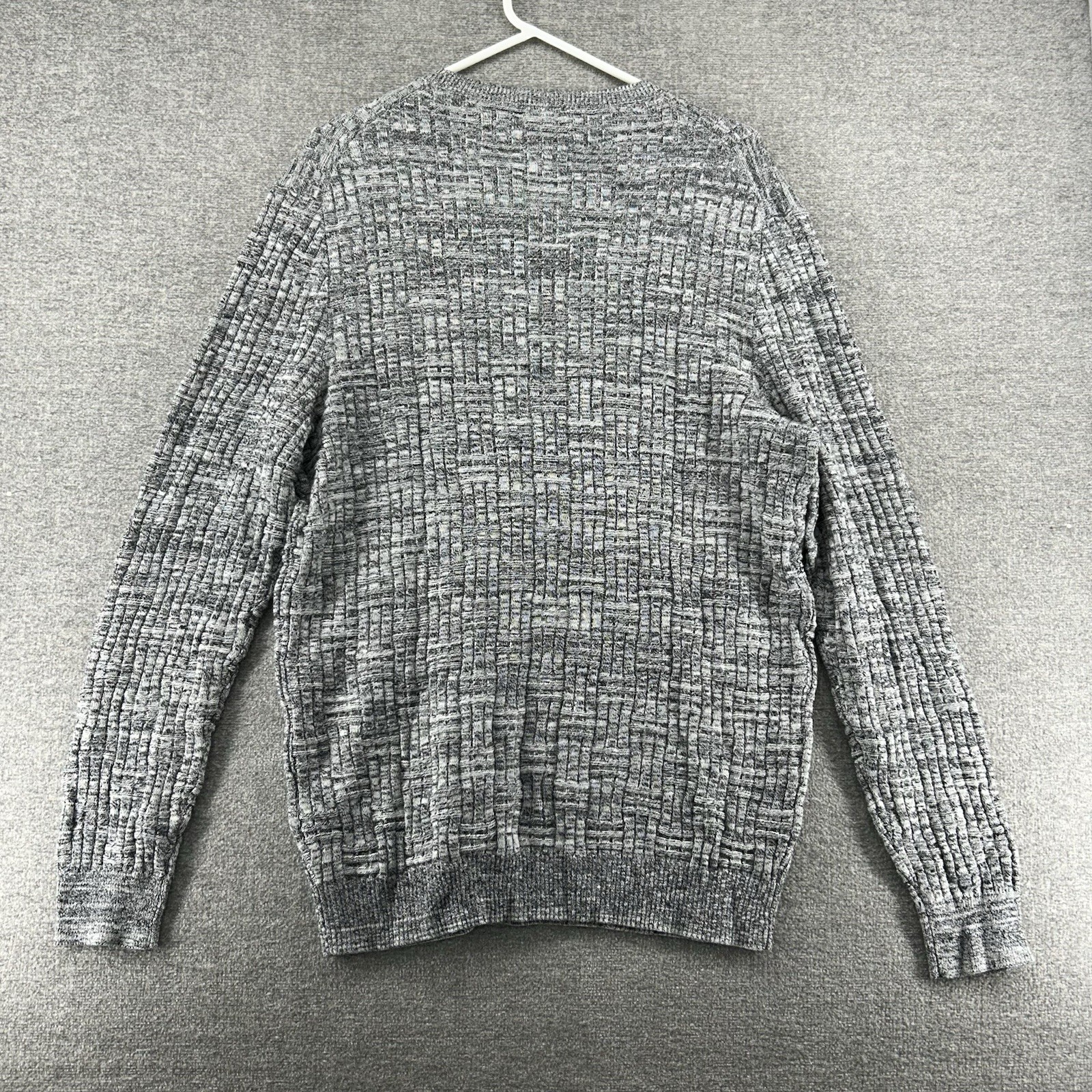 Tasso Elba Sweater Men Size Large Gray Winter Cotton Blend NEW