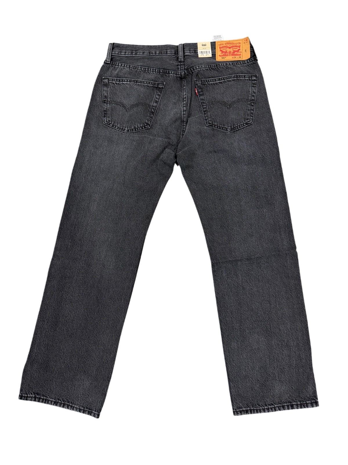 Levis 501 Jeans New Mens Original Button Fly Color Charcoal Black 005013370