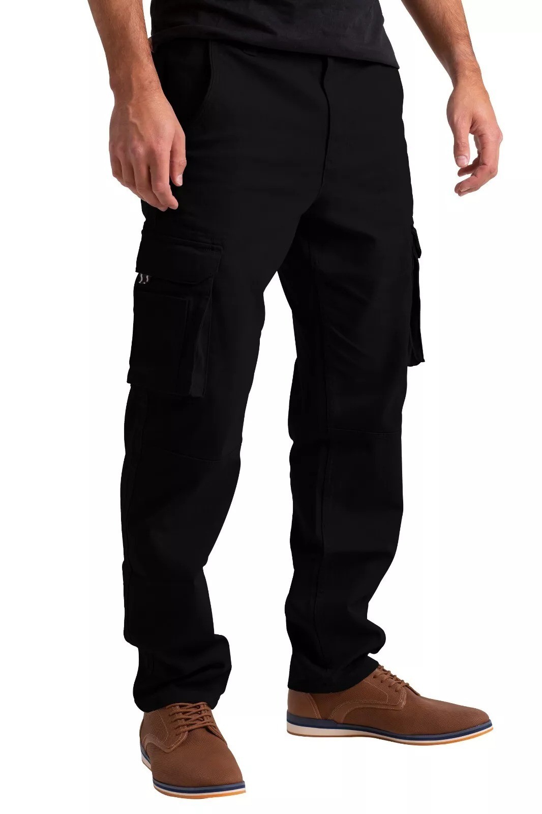 Men’s Flex Cargo Trousers Heavy Duty Stretch Casual Pants