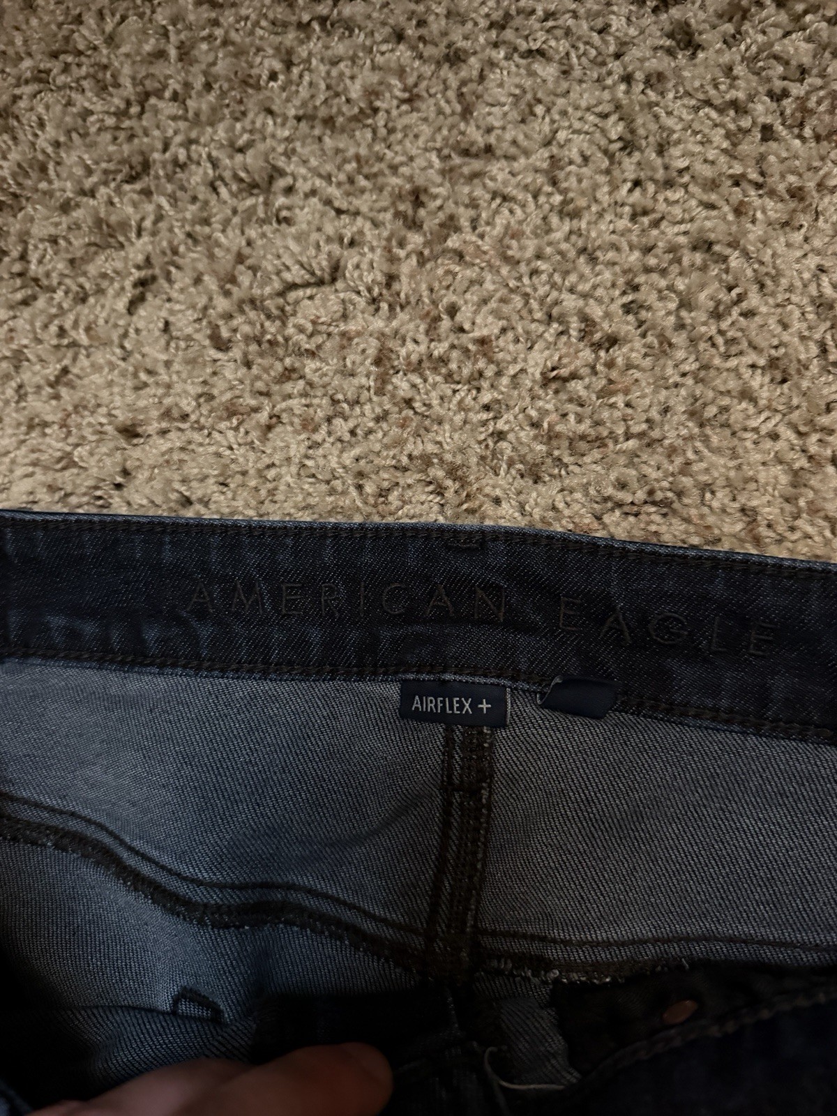 American Eagle Outfitters AirFlex+ Dark Wash Blue Slim Tapered Stretch Jeans