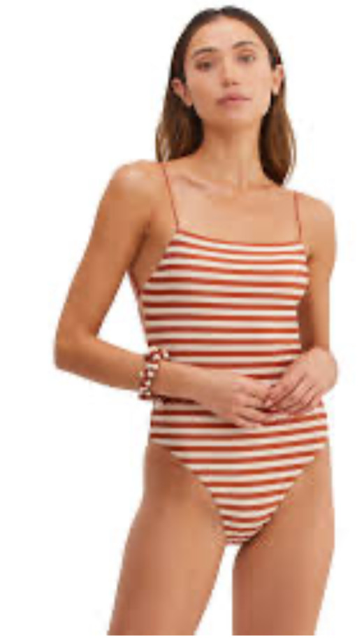 NEW Gottex Women’s Au Naturel One Piece Swimsuit Size 8 + Matching Scrunchie