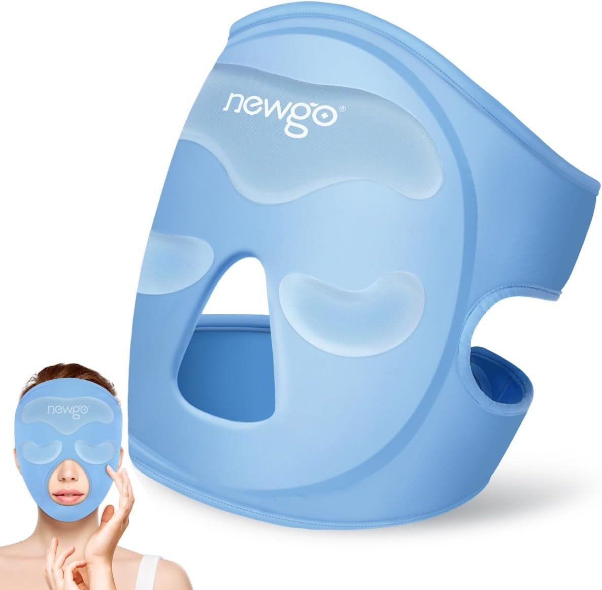 Ice Pack Face Ice Mask for Puffy Eyes, Cooling Face Mask Reusable with Thick Gel