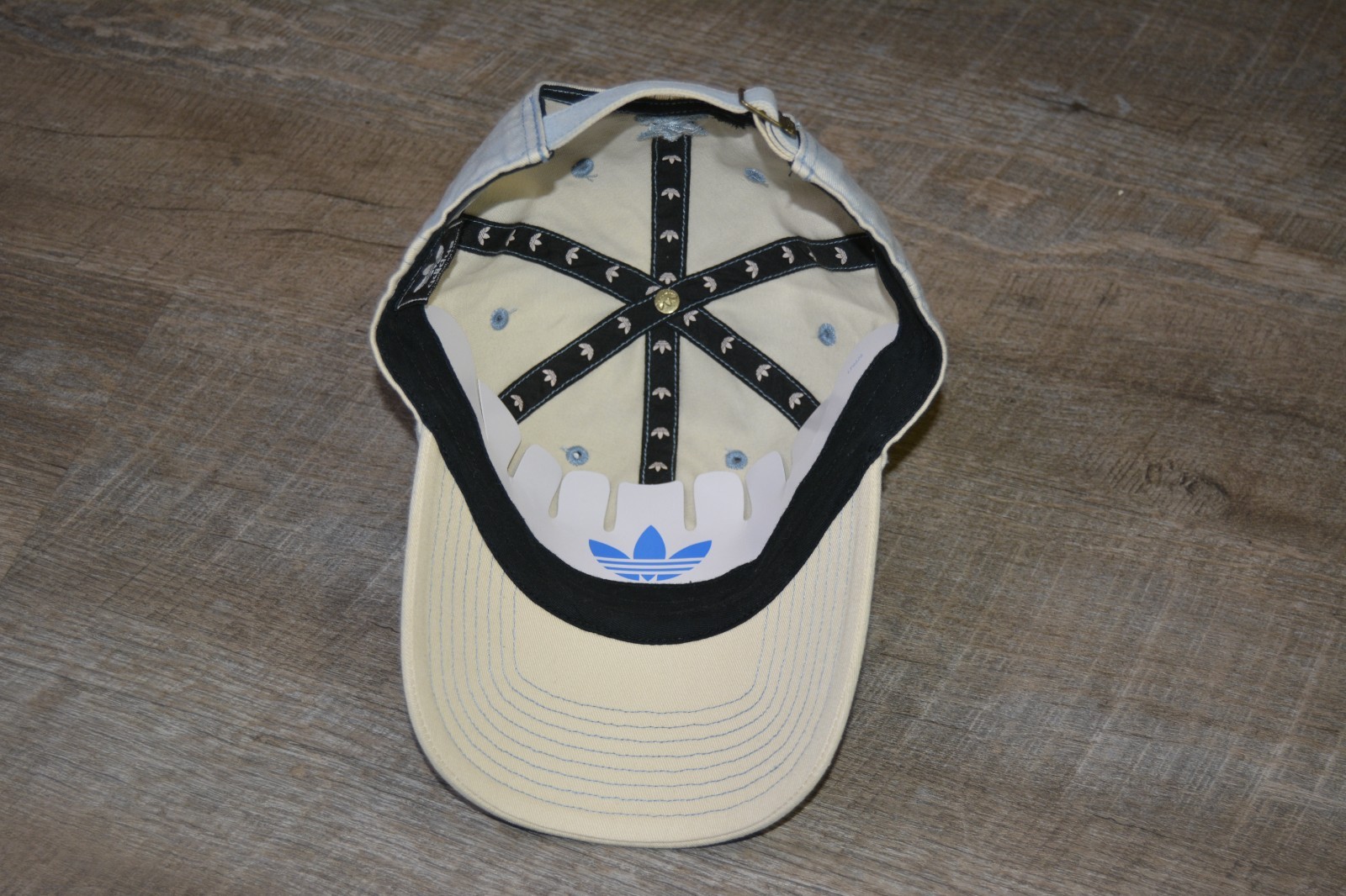 Adidas Denim Hat Strap Back Stone Washed Blue Three Stripe Clothing