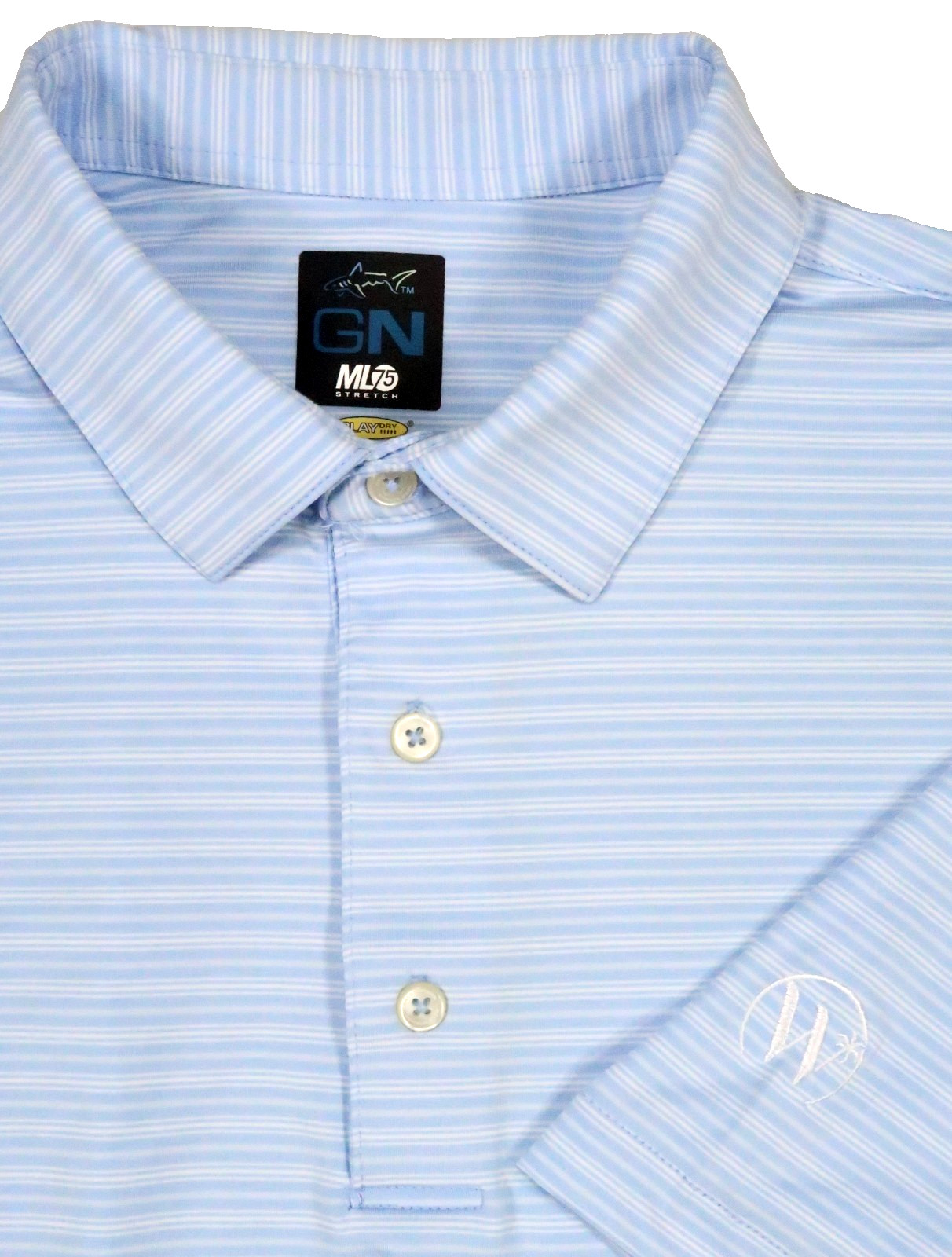 GN GREG NORMAN ML75 GOLF WOODFIELD BOCA RATON COUNTRY CLUB SMALL PERF POLO SHIRT
