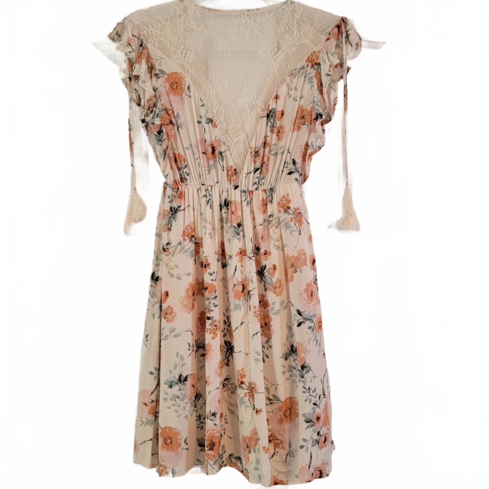 Boho Floral V-Neck Dress