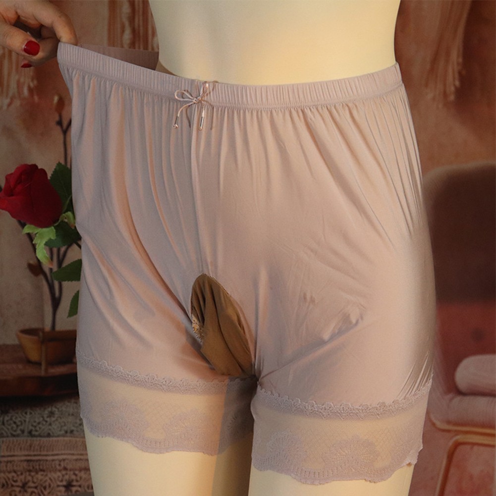 Fashionable and Comfortable Middle Waist Mens Ice Silk Boxer Shorts Underwear