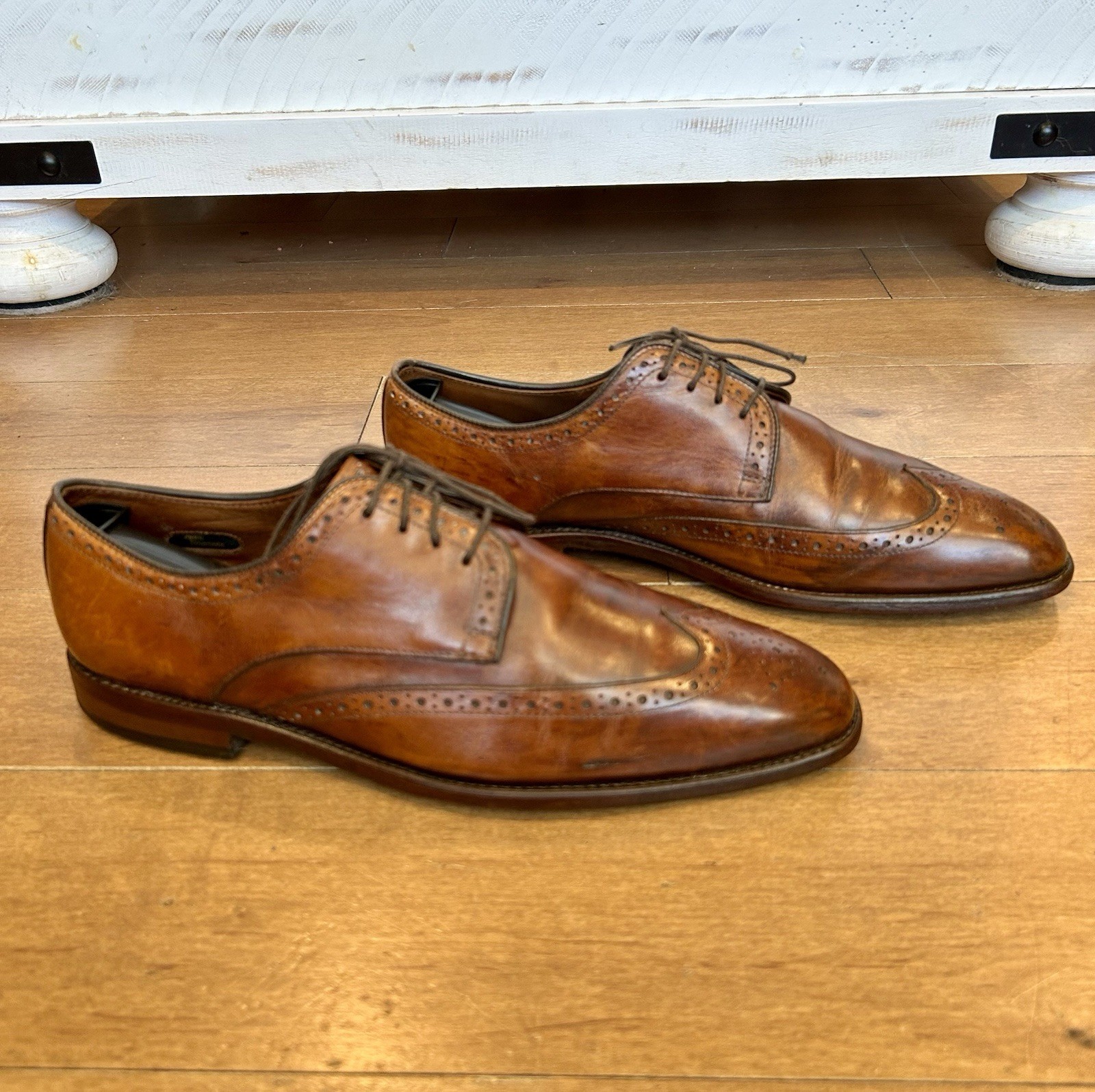 Allen Edmonds Bel Air Wingtip Mens 10 D Brown Leather Brogue Oxford Shoes
