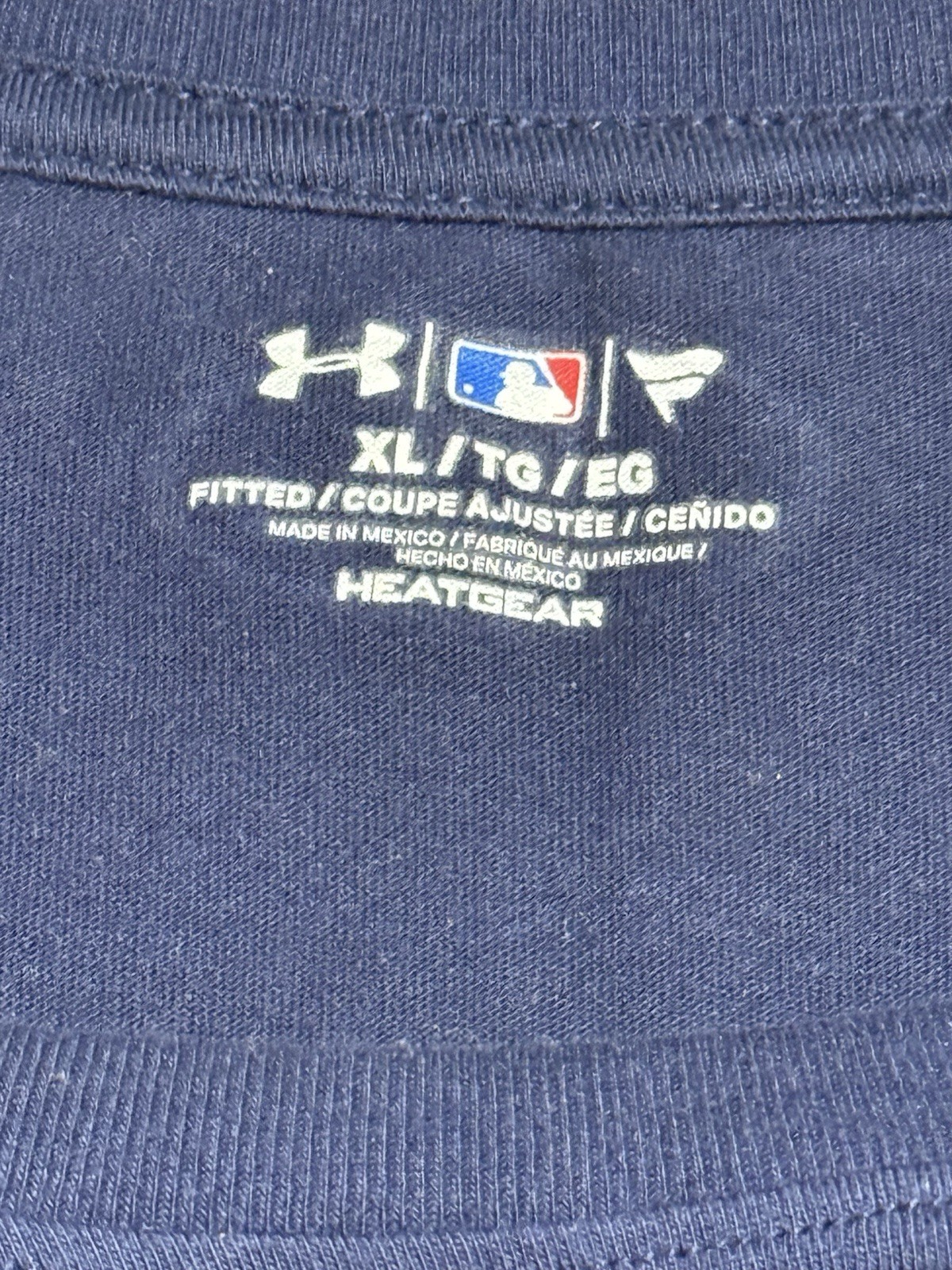 Under Armour HeatGear USA Baseball Graphic Logo Tee Men’s XL Blue Short Sleeve