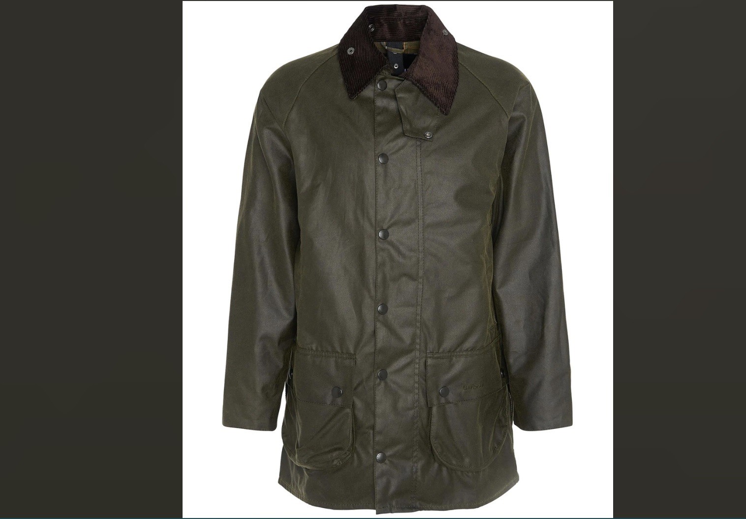 Barbour – Beaufort Waxed Jacket in UK only Archive Olive size 36