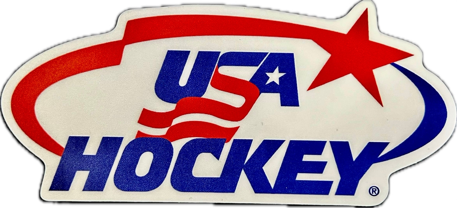 USA Hockey Logo Sticker 4″X2″