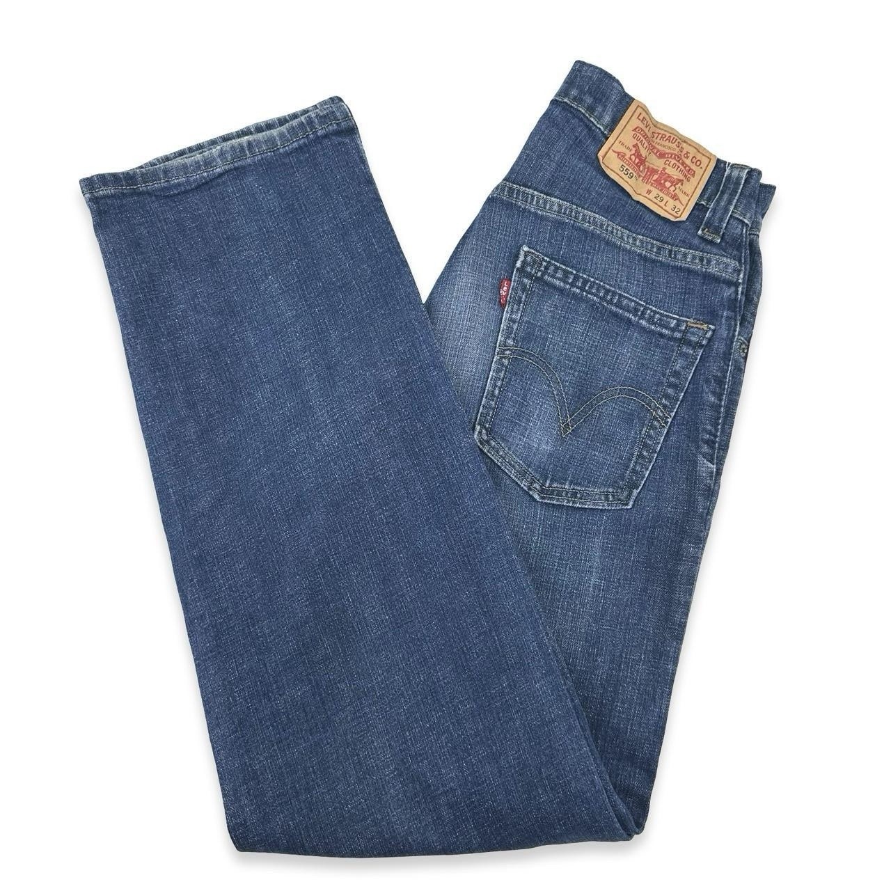 Vintage Levi’s 559 Jeans, W29 L32, Straight Fit, Stonewash Blue (R+TJ1433)