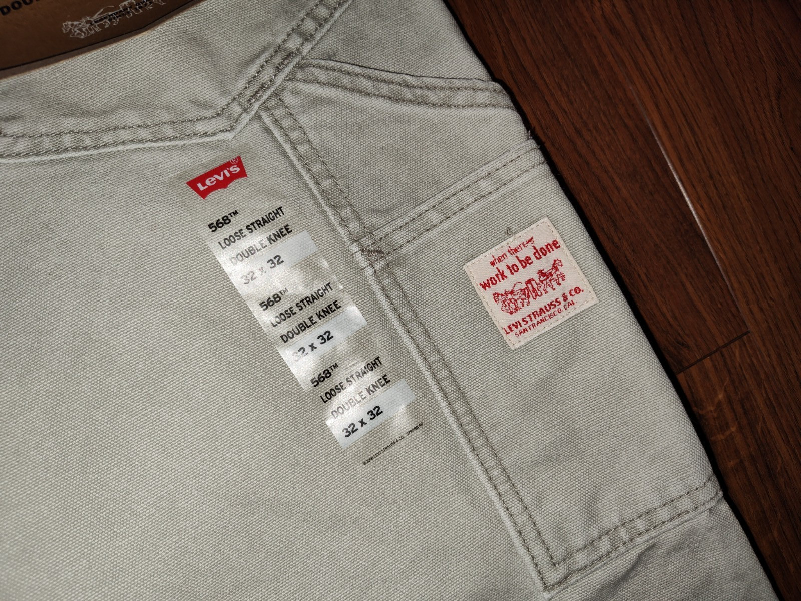 NEW Levis Levi’s 568 Loose Straight Double Knee Carpenter Jeans Pants 32X32 NEW