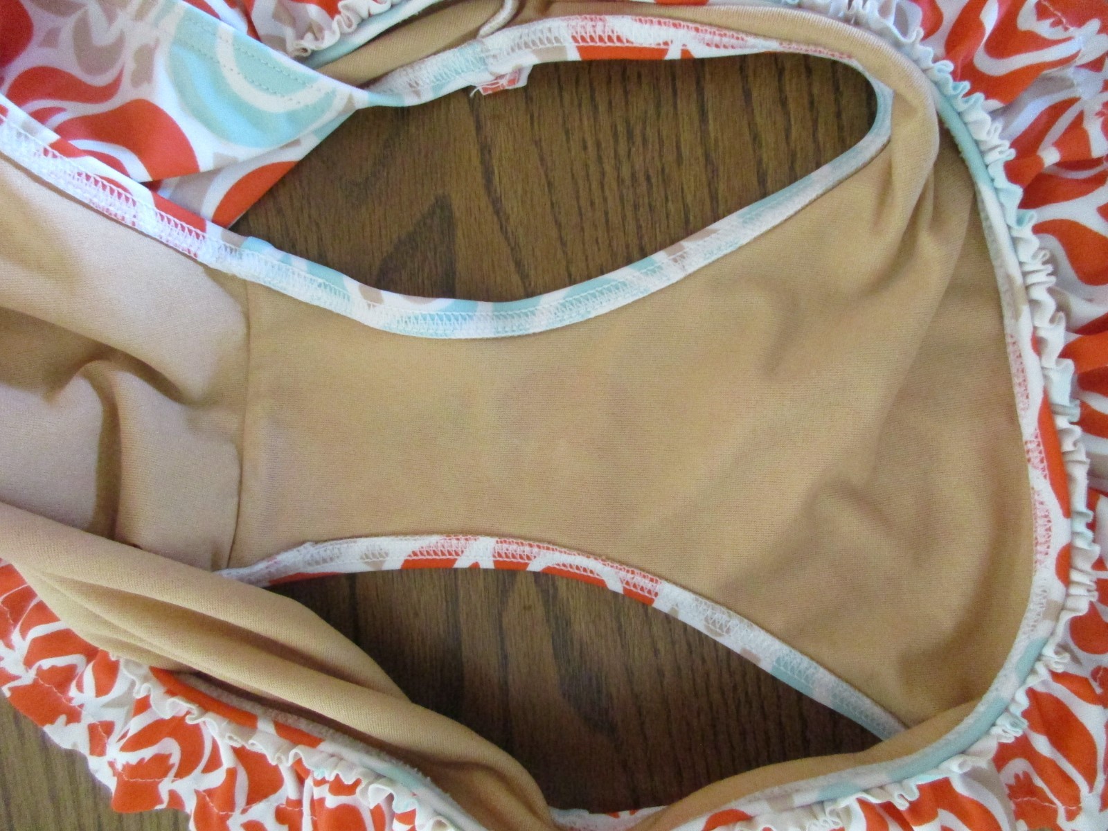 Downeast,Multi-Color Hamptons Bikini Ruffle Trim Swim Bottom,Nylon/Span, S, NWOT