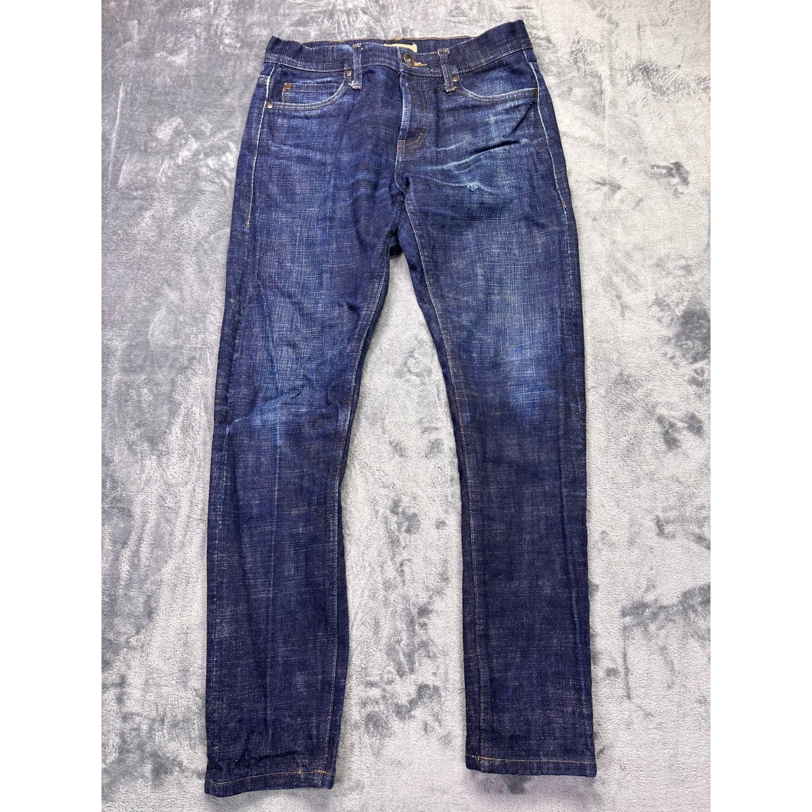Unbranded Brand UB465 Selvedge Jeans Mens 32×32 Tight Fit 16oz Raw Denim