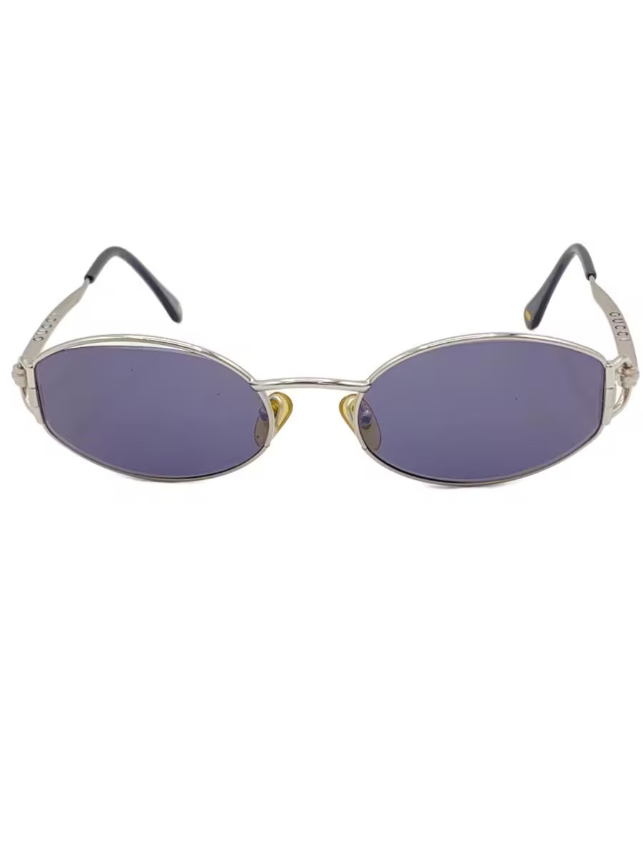 GUCCI Sunglasses Metal SLV BLU Mens