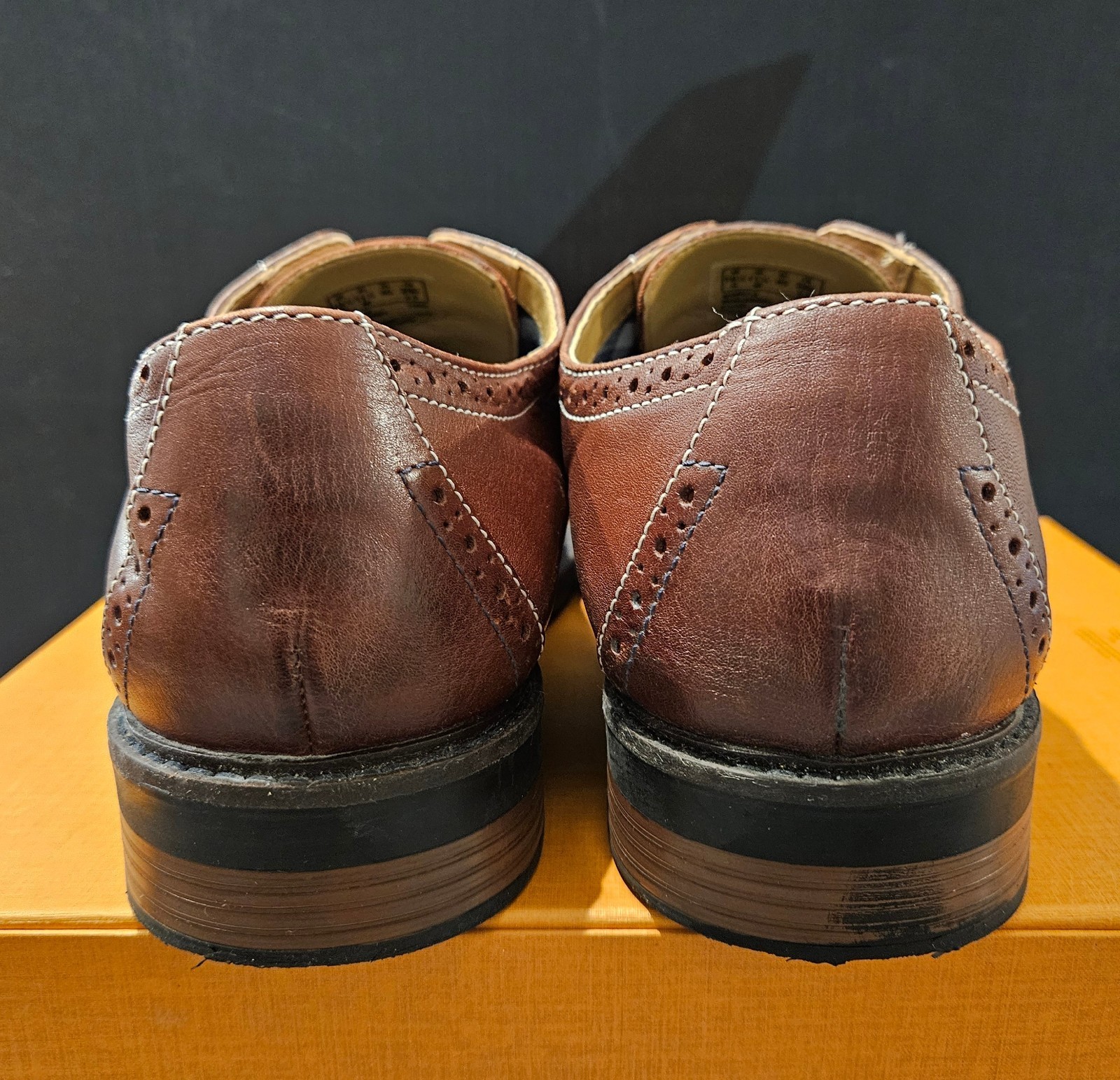 BOSTONIAN COMMONWEALTH MAXTON WING TIP SHOES US 11.5