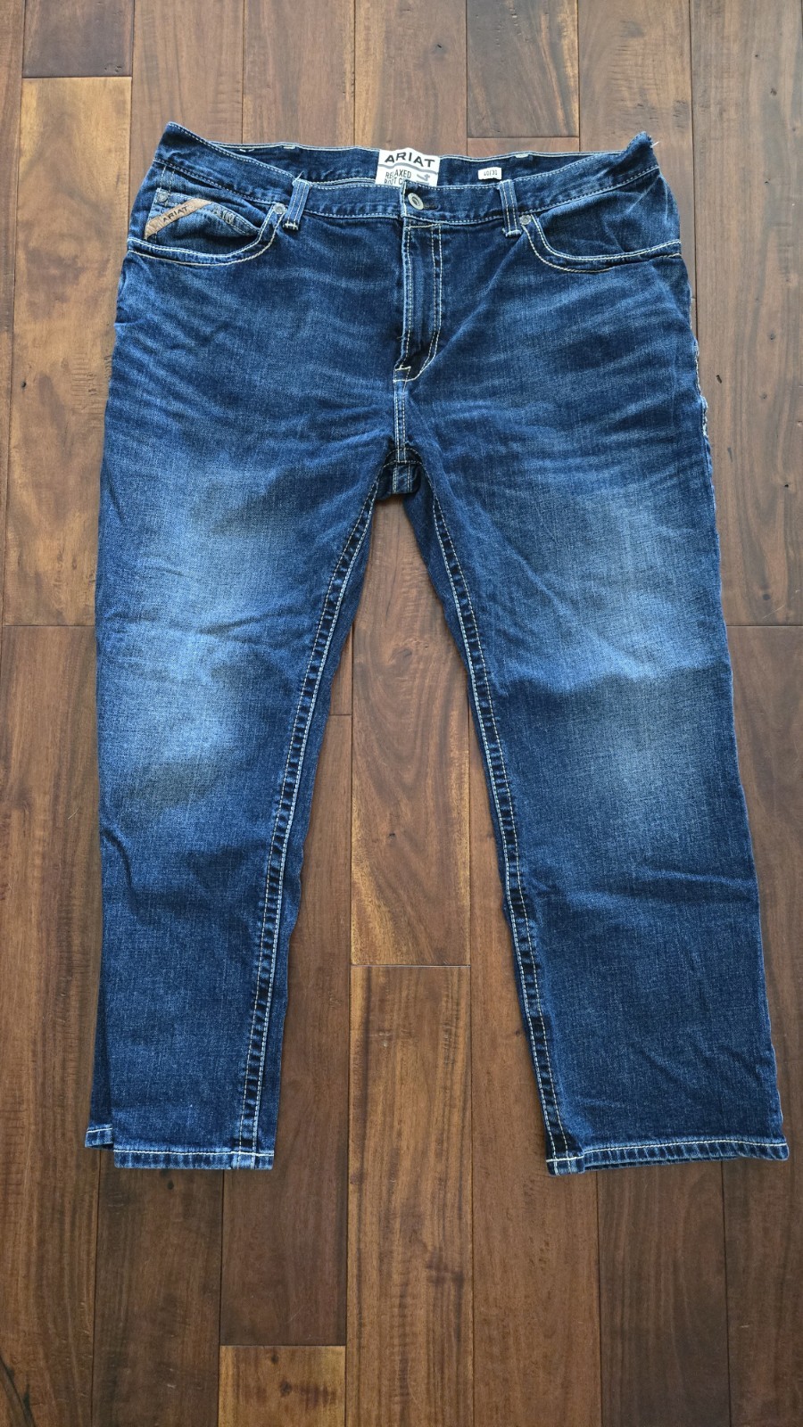 Ariat Men’s M4 Relaxed Bootcut Jeans 40×30 Blue Western Denim