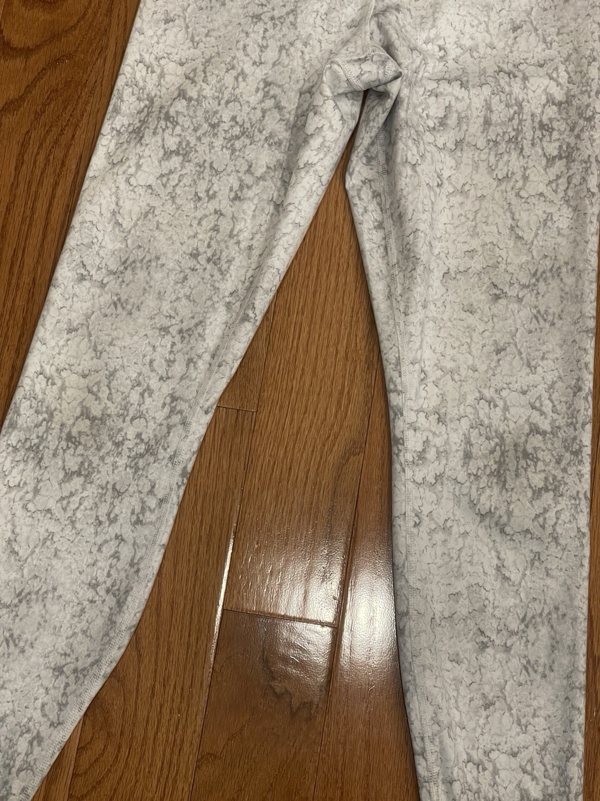 Yogalicious Lux Everyday Tight Gray White Marble High Rise Yoga Leggings Small