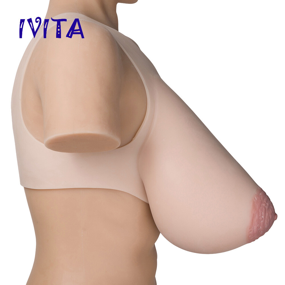 Full Silicone Vest Straps Big Areola Huge Breast Forms Drag Queen Large Boobs CD