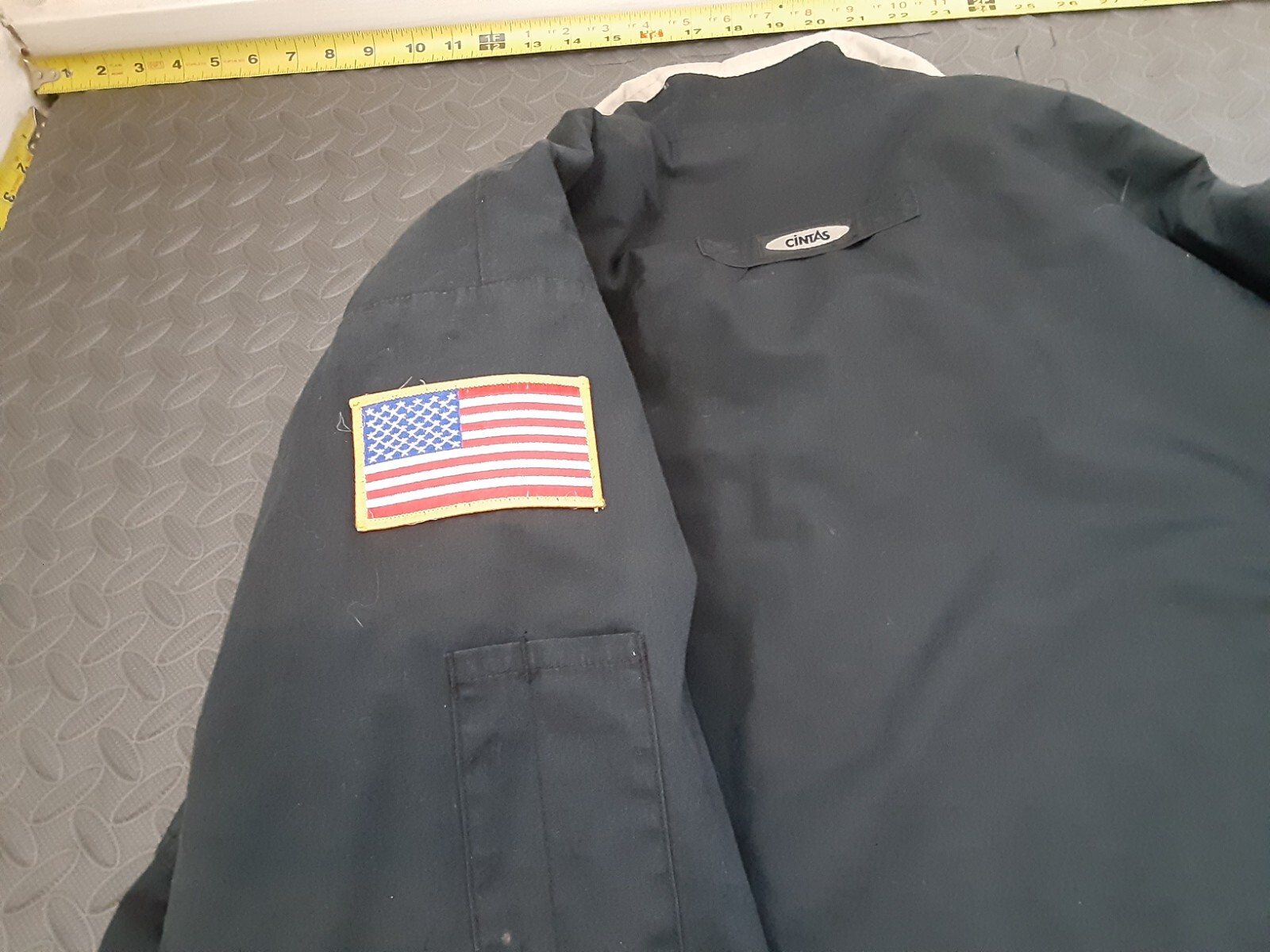 Vintage Cintas Full Zip Black Work Jacket Men’s Size Large #S183