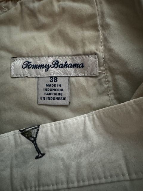 TOMMY BAHAMA MIX MASTER 569 CONTINENTAL MEN’S SHORTS MARTINI GLASSES MULTISIZE