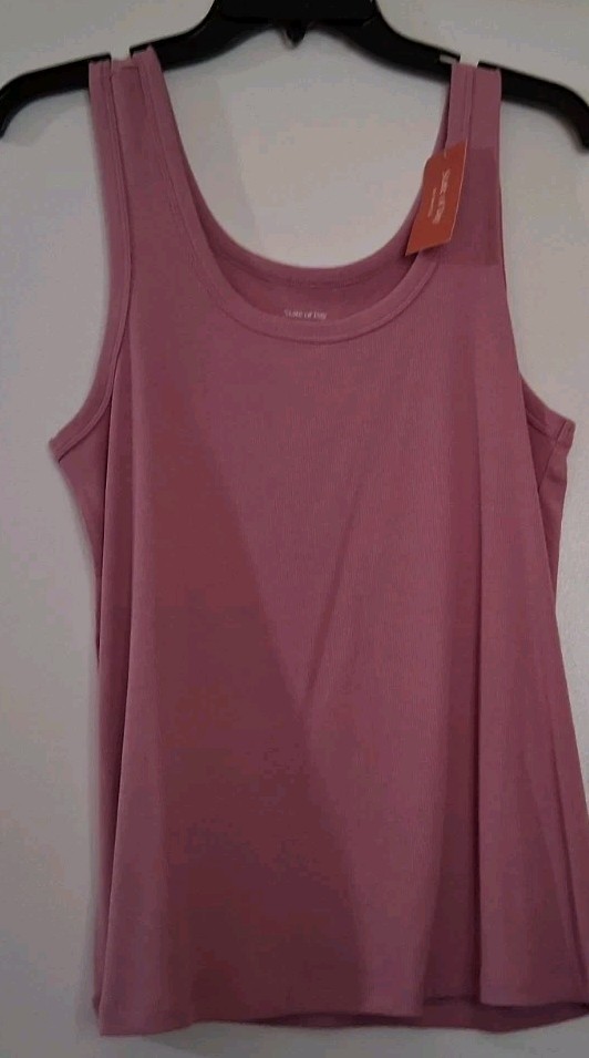 State of Day Ribbed Modal Sleep Tank Top Women’s Mauve Orchid Solid Scoop Neck