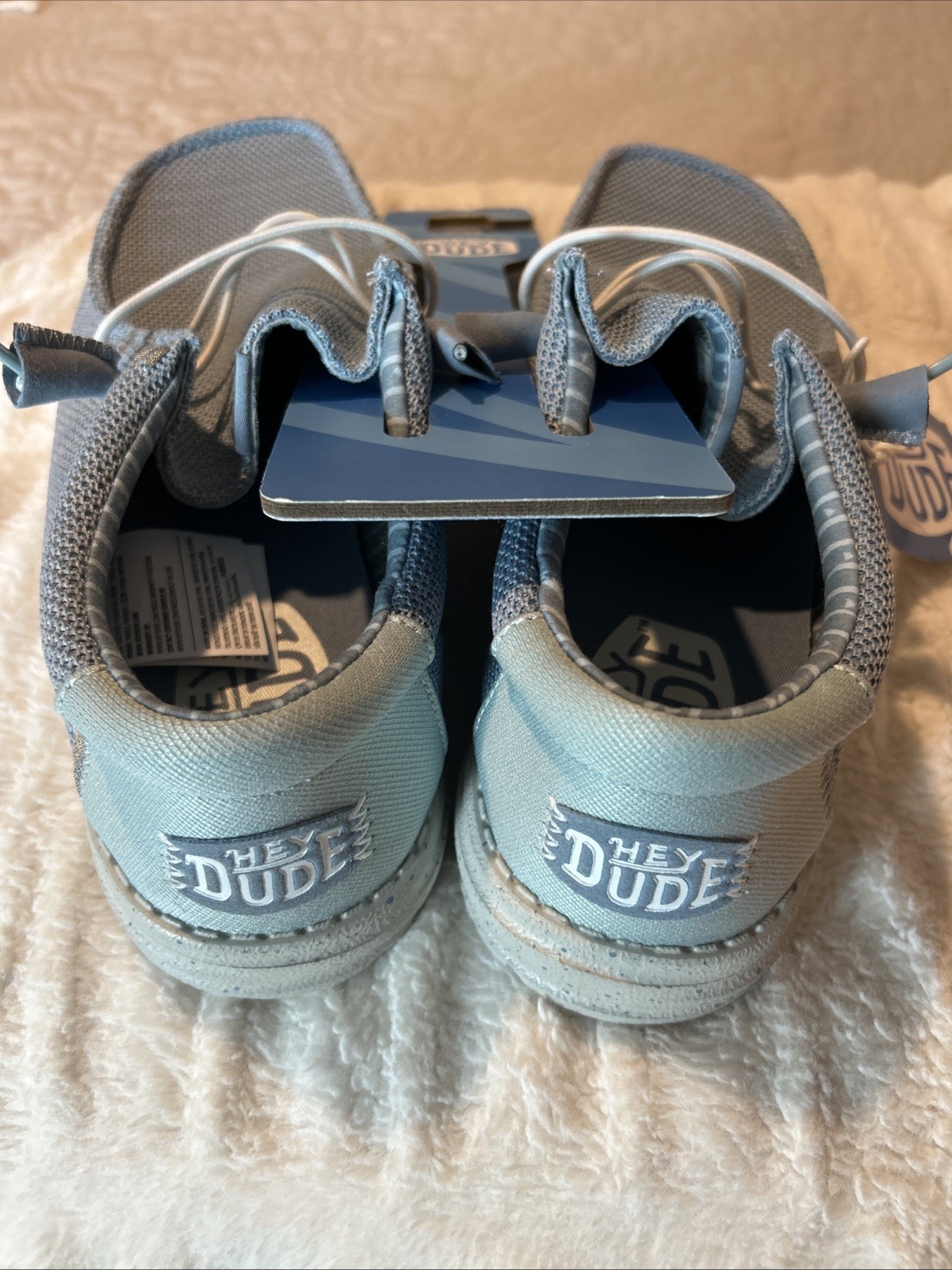 Hey Dude Wally Stretch Sox Men”s Shoes – Cloud Blue/Dawn Blue US 10