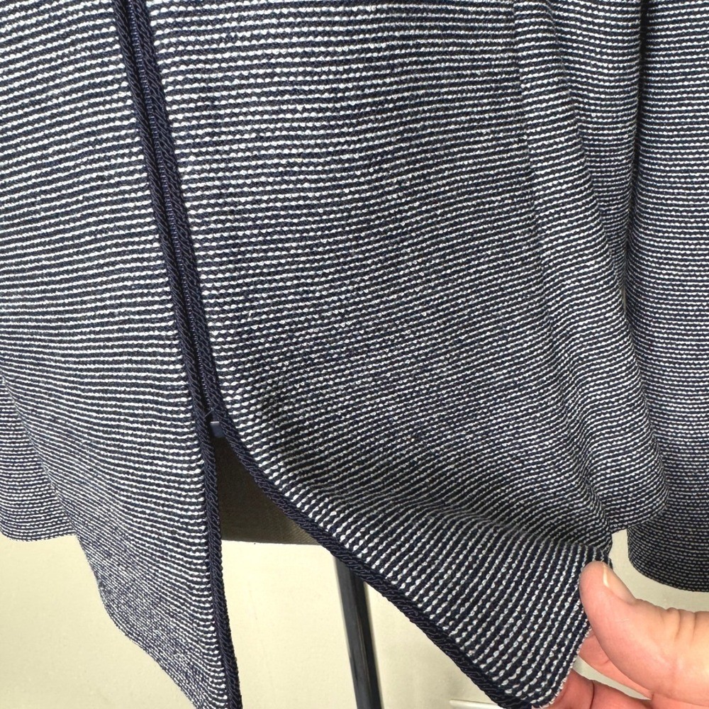 St. John Collection Blue Striped Zip Up Jacket Medium