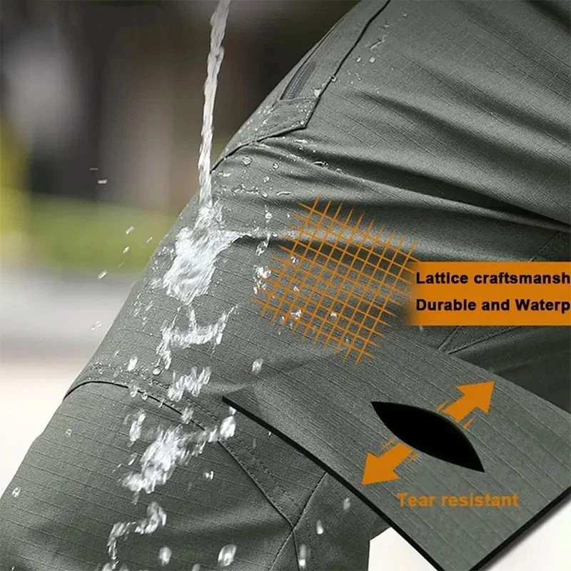 Mens Tactical Cargo Pants Soldier Straight-fit Work Combat Trousers Outdoor US