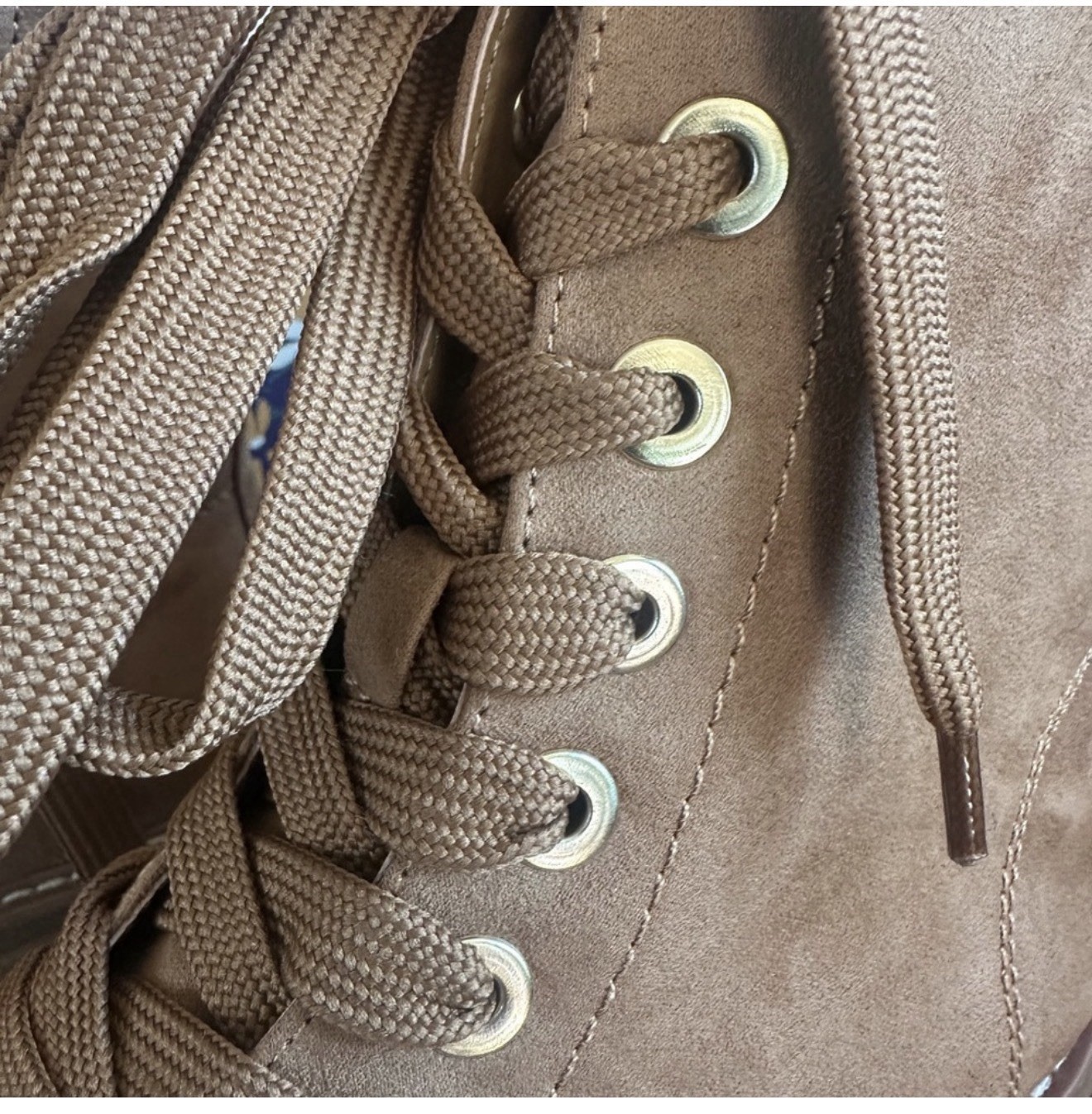 SUN + STONE CANVAS ANKLE LACE-UP BOOTS WOMEN SZ 6M NWT
