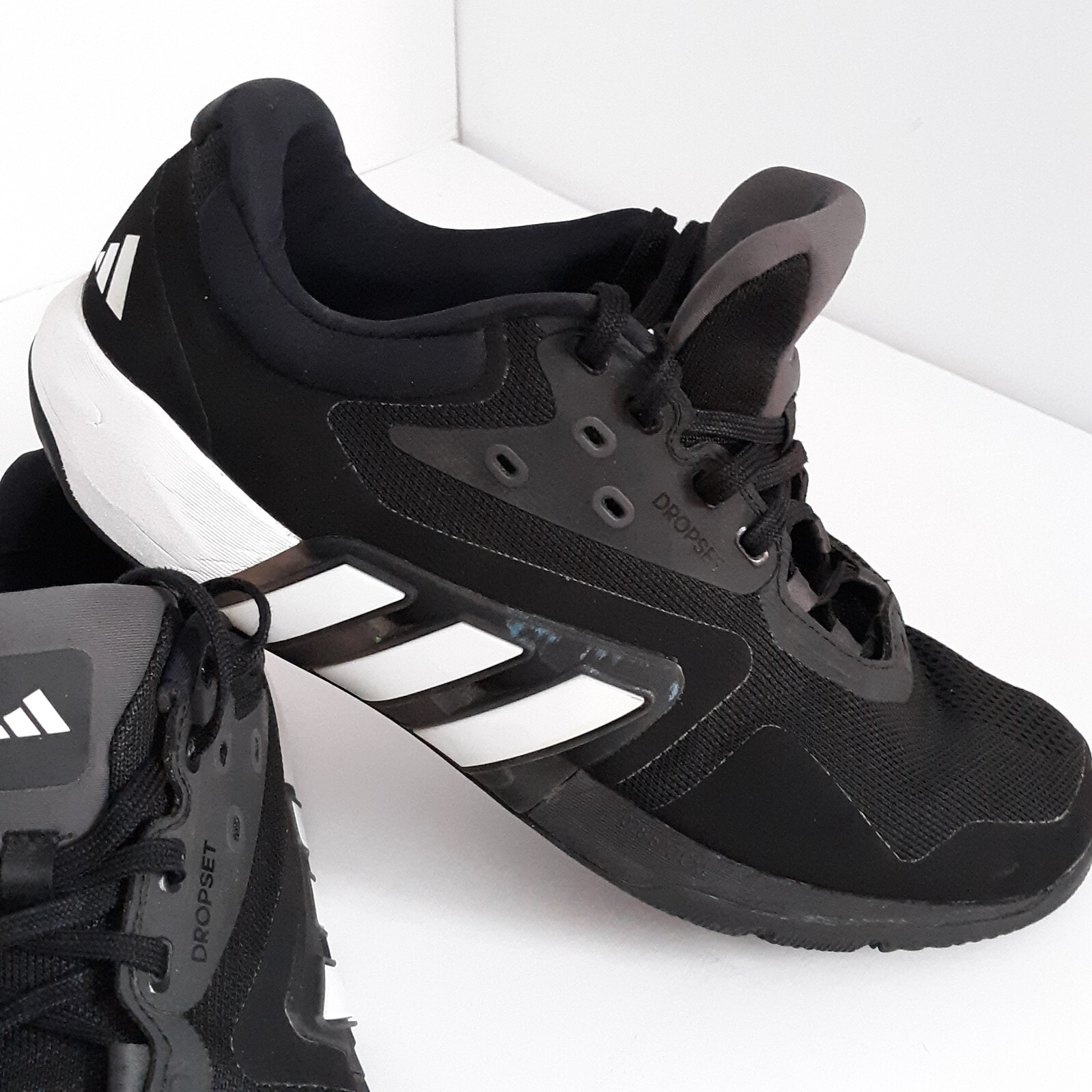 Adidas Dropset Trainer Sneakers GW3905 Mens Size 11 Black/White Reflective Shoes
