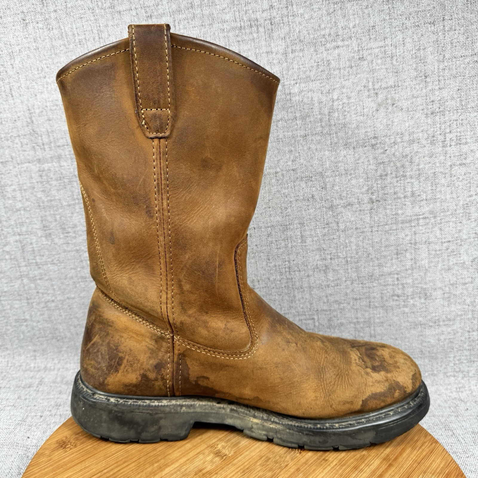 Wolverine Boots Mens 12 M Wellington DD Work Leather Soft Toe Goodyear Welted