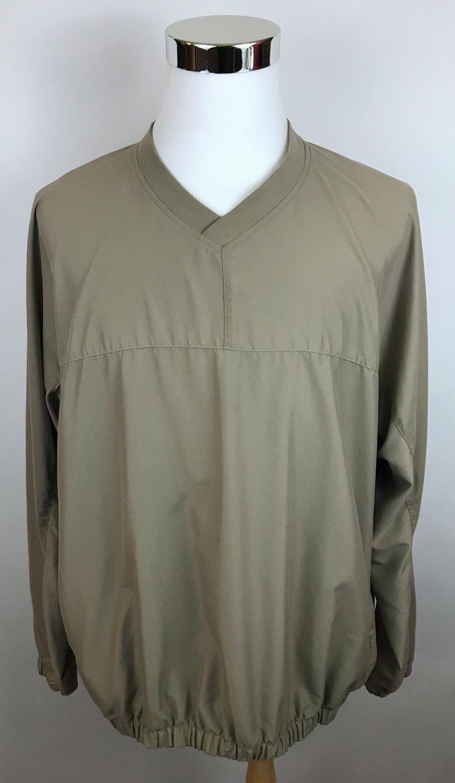 FootJoy FJ Brown Long Sleeve V Neck Golf Pullover Shirt Jacket Men’s L Large