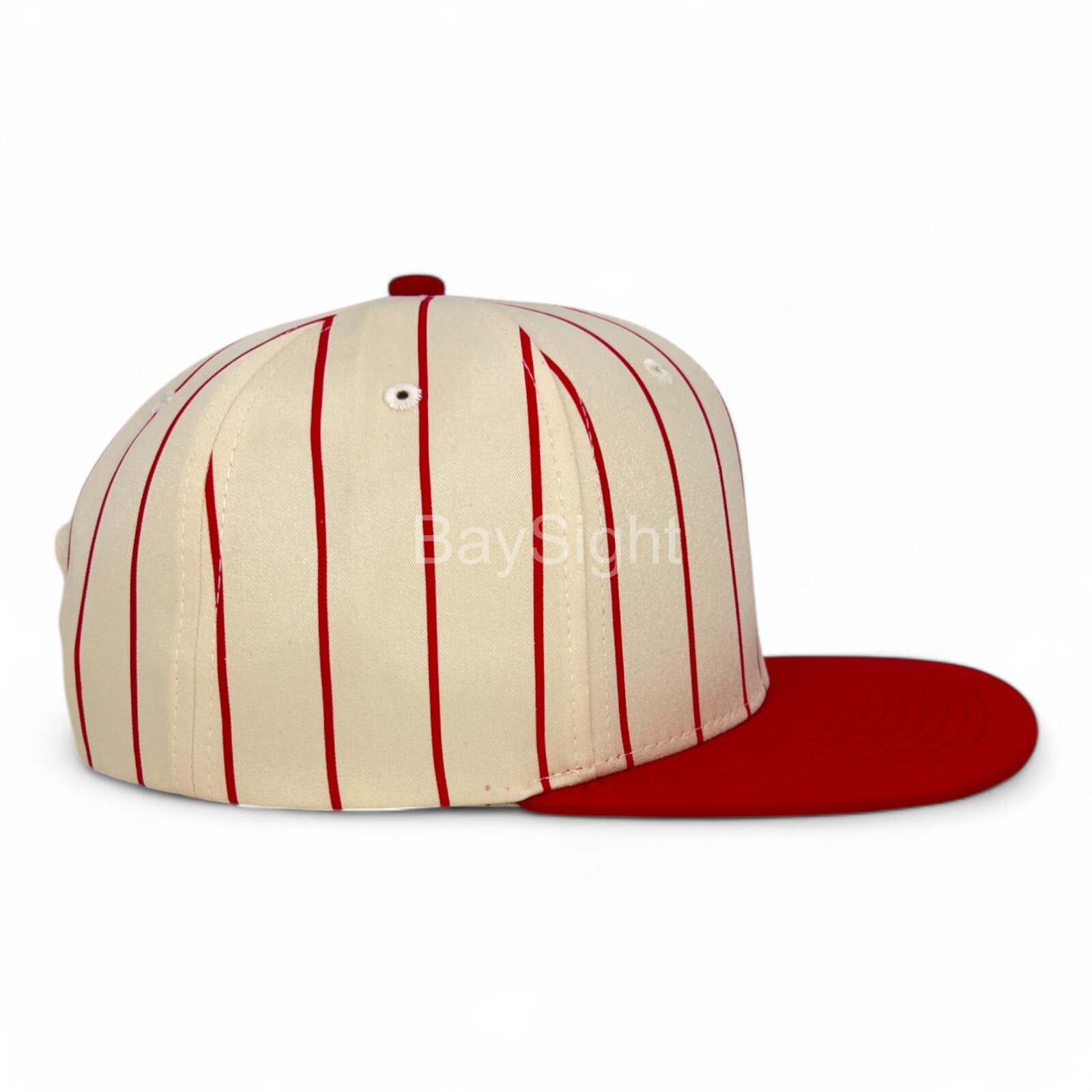 Mens Snapback Hat Adjustable Pro Sport Striped Baseball Ball Cap with Flat Brim