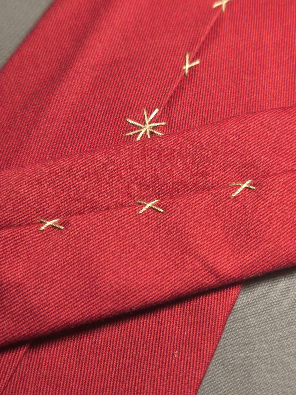 A. Di Capua Napoli – Red Solid Color Cotton Tailored Tie