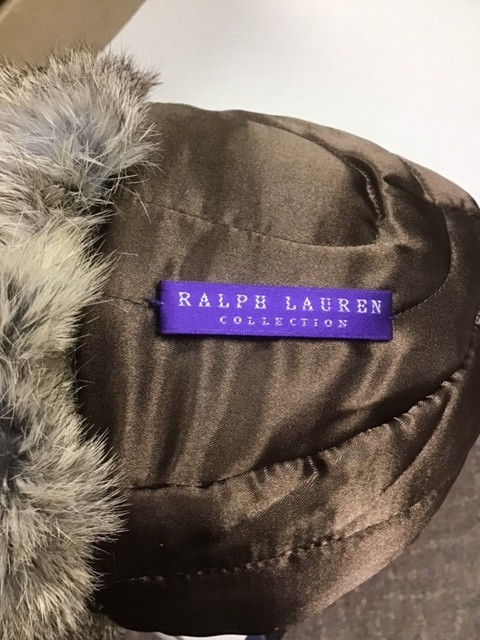 Ralph Lauren Purple Label Runway Rabbit Fur Hat Trapper One Size NWOT