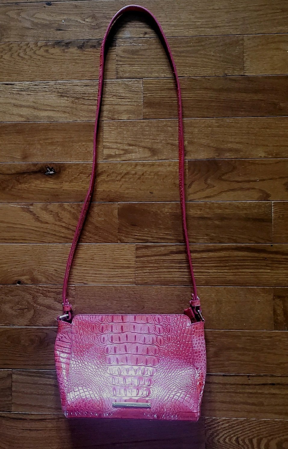 Brahmin Hillary Crossbody Bag, Red Pink Ombre