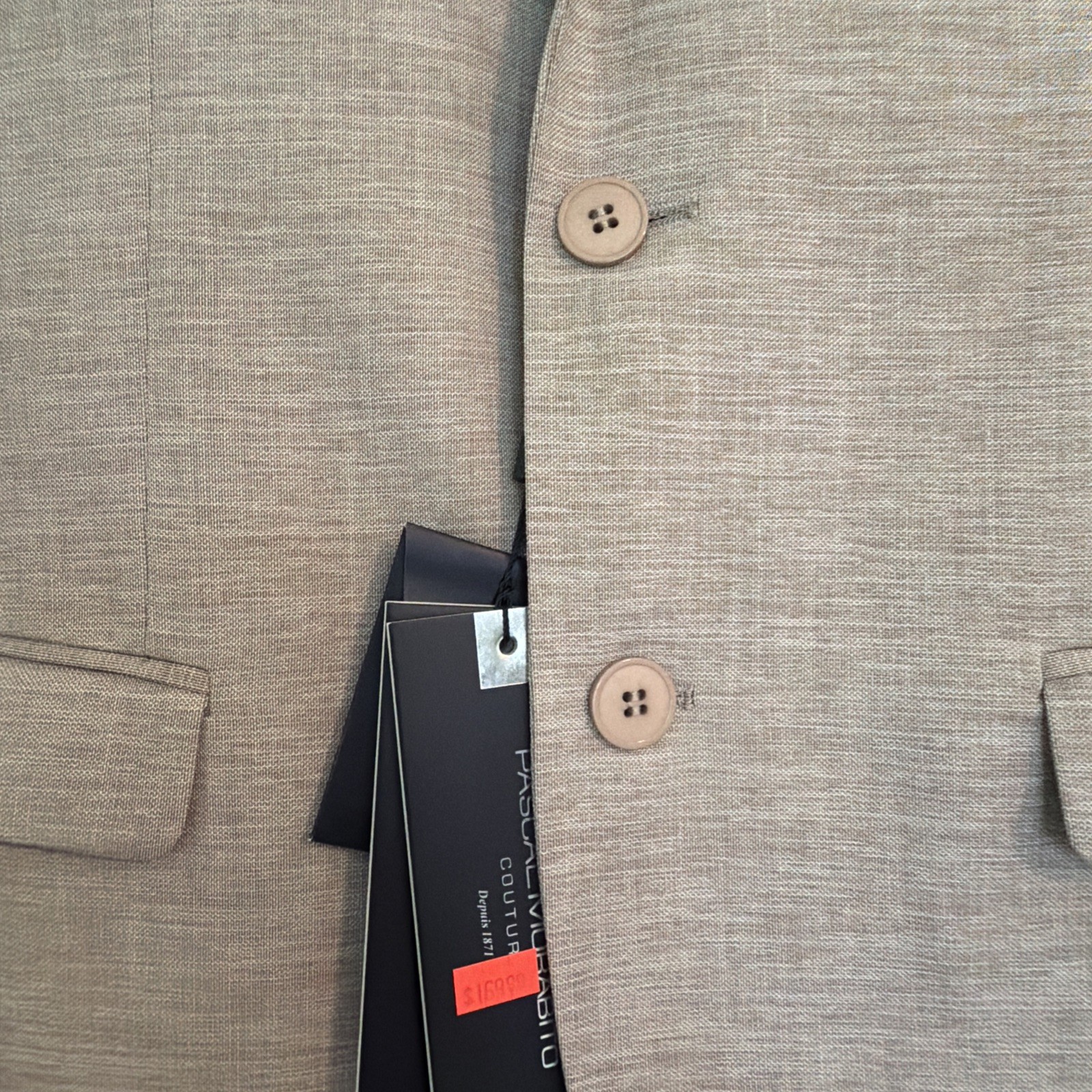 PASCAL MORABITO COUTURE Sport Coat Jacket, Mens Blazer 40 US AND 48 IT Size