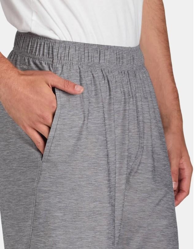 NEW NWT Mens Sz 2XL (44-46) Gray Elastic Waist Stretchy Athletic Shorts Pockets