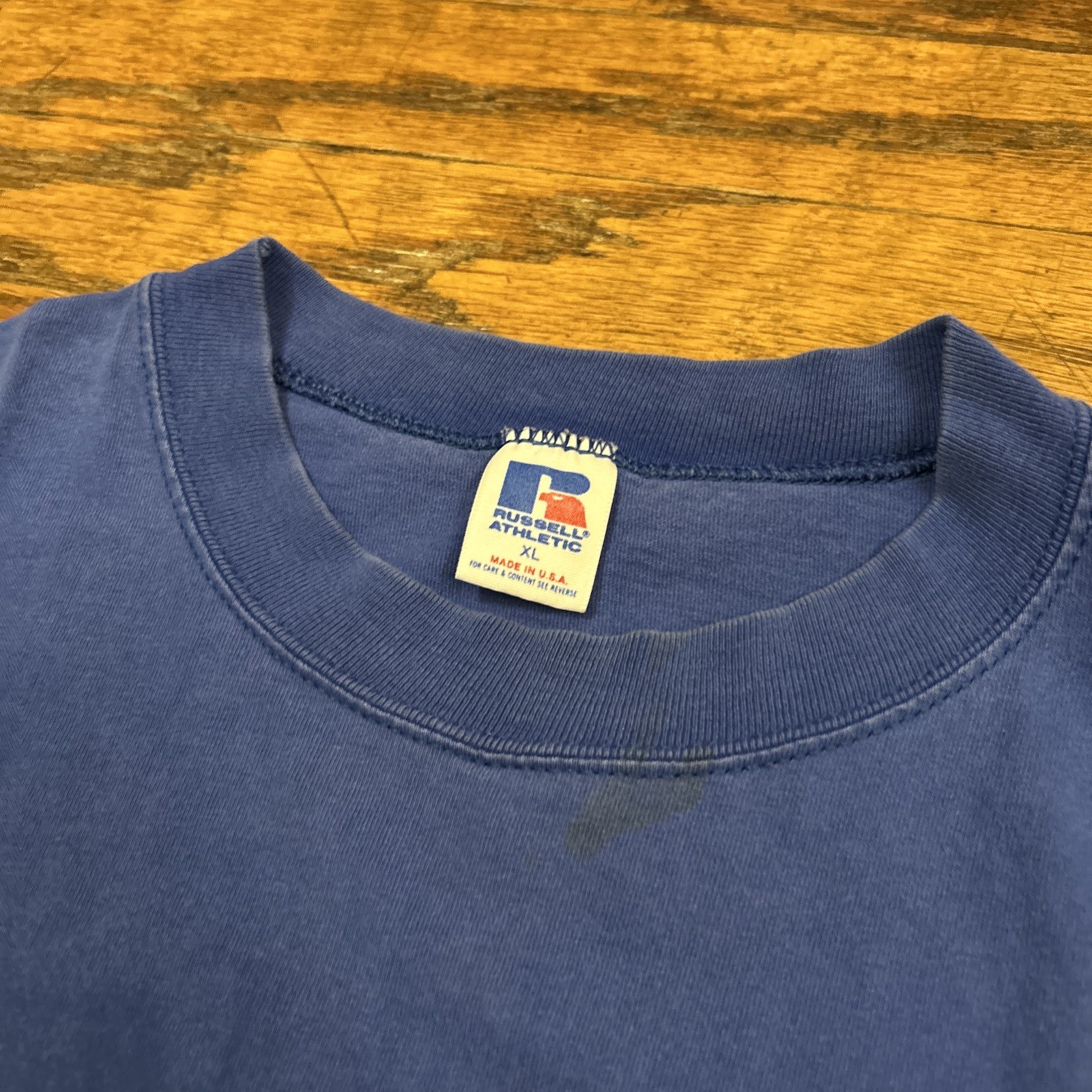 Vintage 90s Russell Athletic Blue Seattle Seahawks T Shirt Size XL USA