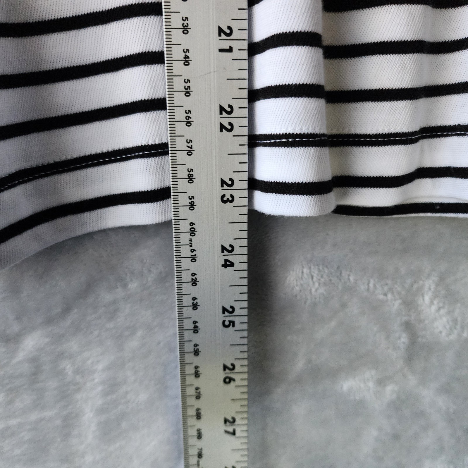 Madewell Top Womens Size Small Relaxed Raglan Cotton Jersey Black Striped NWT
