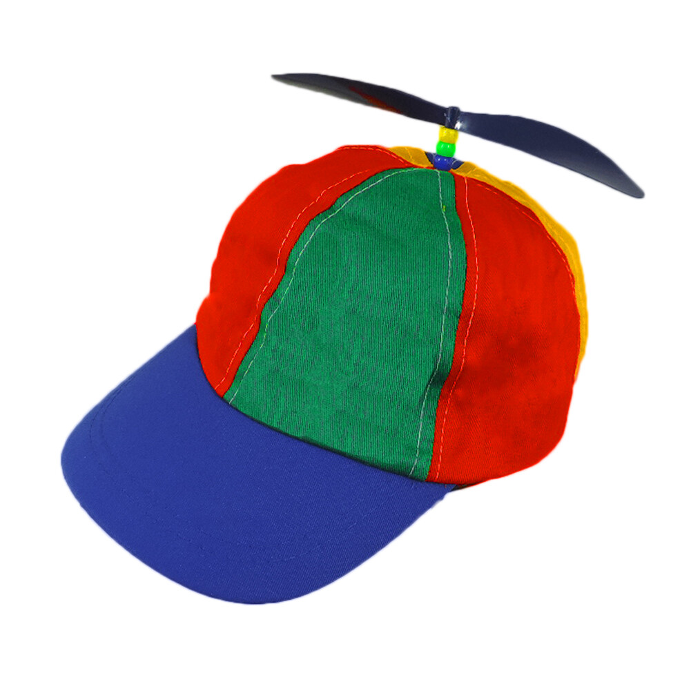 Toddler Children’s Propeller Beanie Multi Colored Clown Cap Baseball Hat